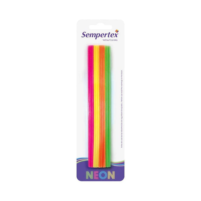 Velita Fina Neon X 24 Unidades Sempertex
