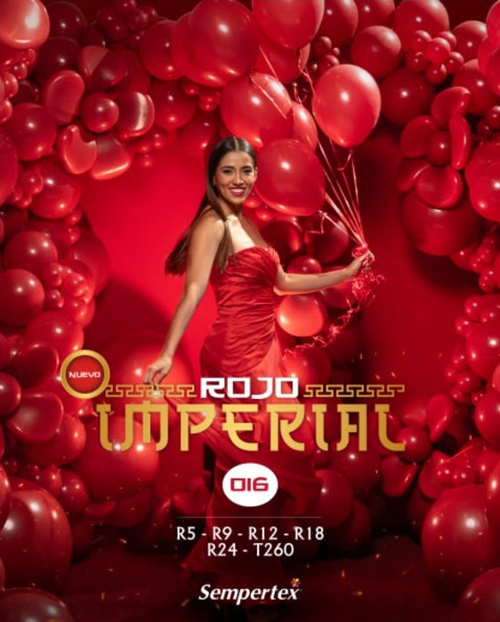 UNIDAD De Globo Rojo Imperial R9 x UNIDAD Sempertex