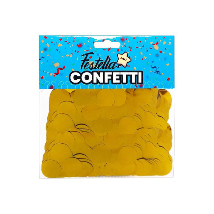 Confetti Redondo Dorado 20 Gr x 1 Unidad