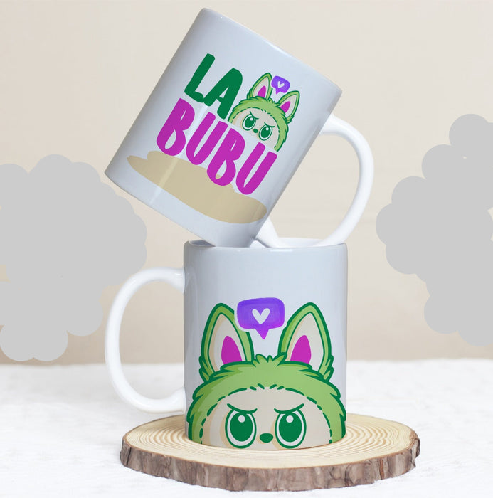 Mug Labubu 11 Oz Ref. 1 Verde x 1 Unidad