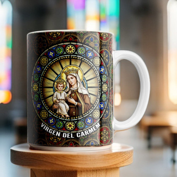 Mug 11 Oz Ref. 1 Virgen del Carmen x 1 Unidad