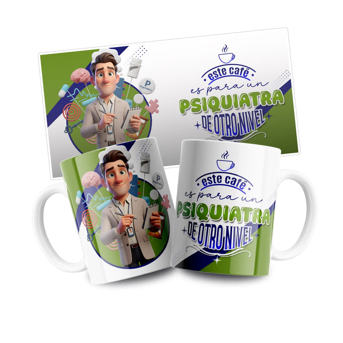 Mug Profesión 11 Oz Psiquiatra Hombre x 1 Unidad