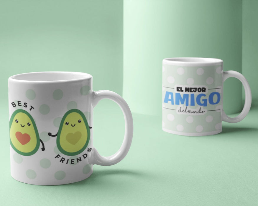 Mug Amor y Amistad 11 oz Ref 3 Aguacate Amigo x 1 Unidad