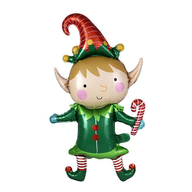 Globo Metalizado Duende de Navidad 10" x 1 Unidad