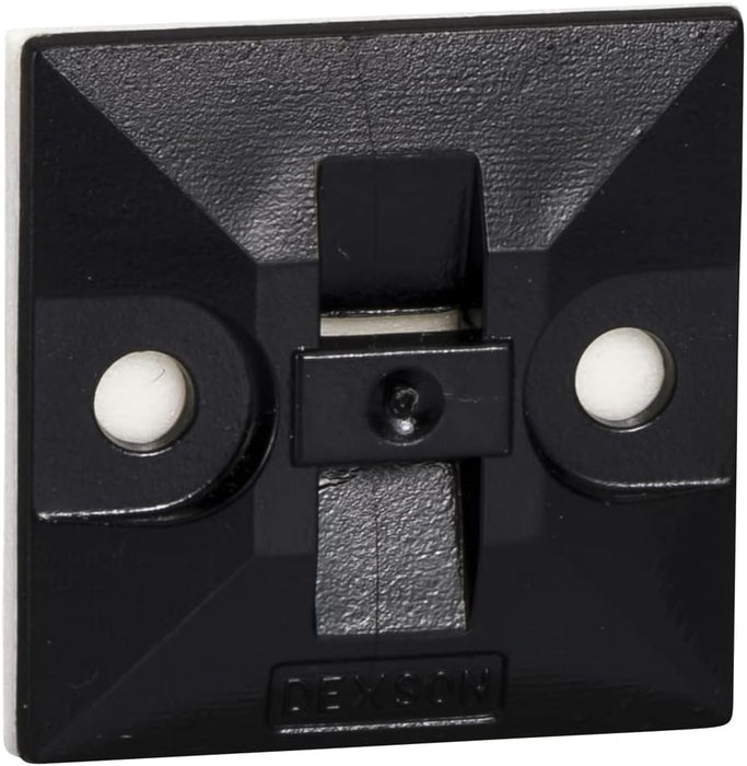 Soporte adhesivo de 2.5 cm x 2.5 cm. Negro x 1 (Unidad)