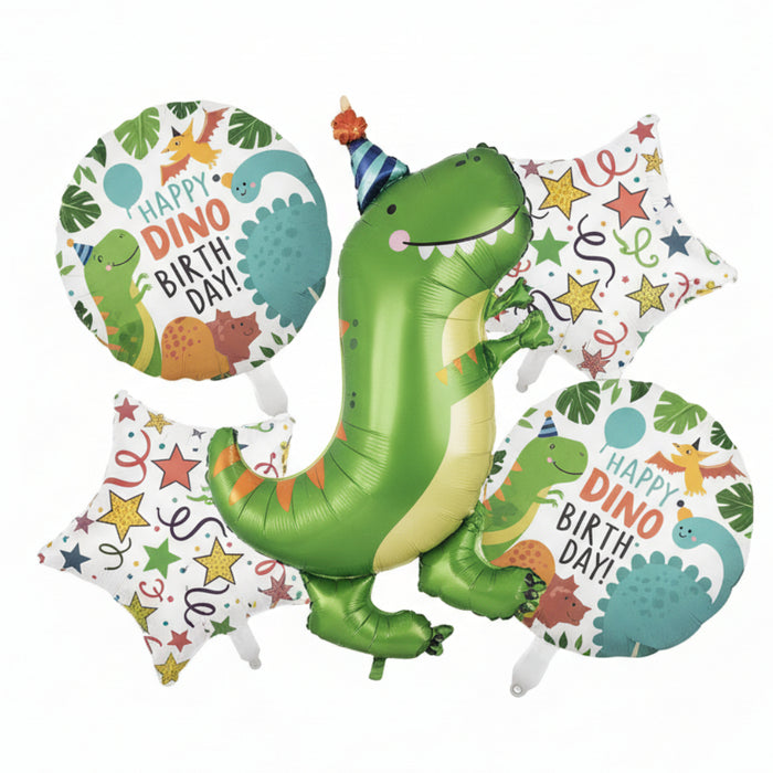 Bouquet de Globos Happy Dinobirthday X 5 Piezas Festella