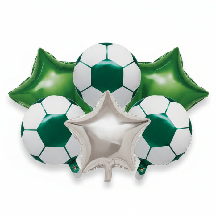 Bouquet de globos Balon de Futbol Verde X 6 Piezas Festella