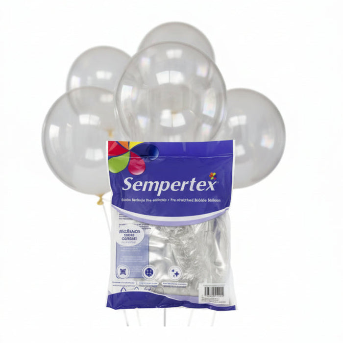 Globos Burbuja Pre-Estirados 18" (38 cm) x 25 Unidades Sempertex
