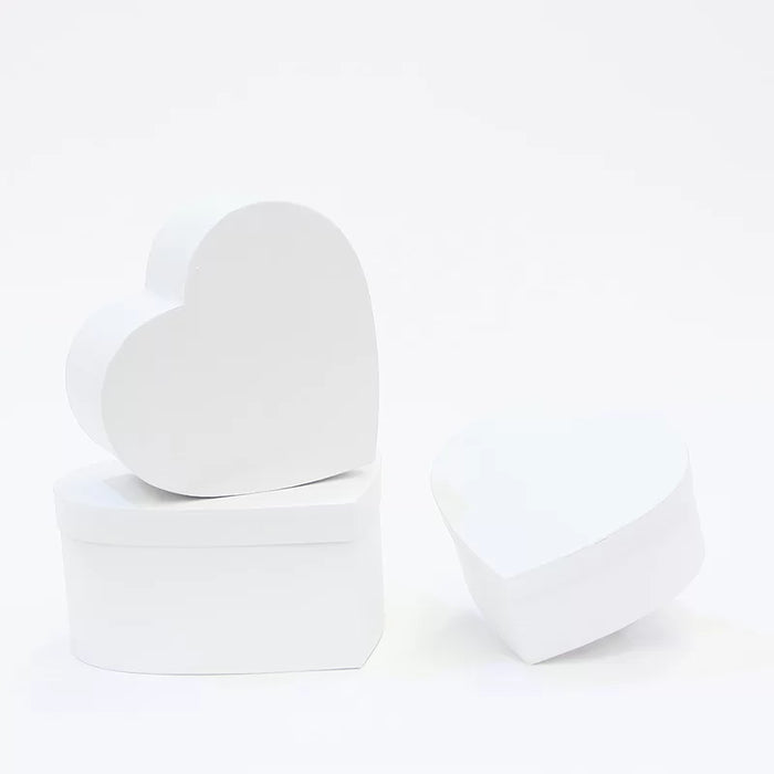 Caja Corazon Grande Blanca x 1 Unidad