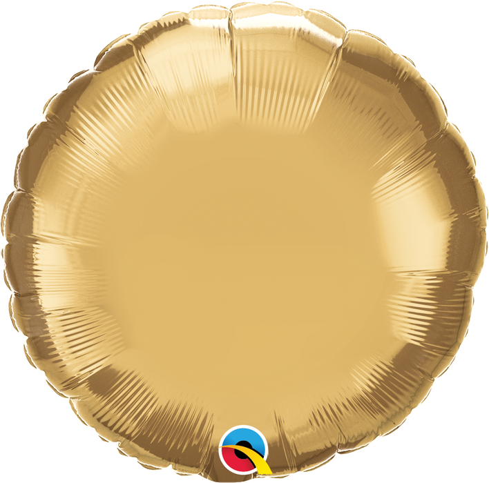 Globo Metalizado Redondo Chrome Gold 18" Qualatex