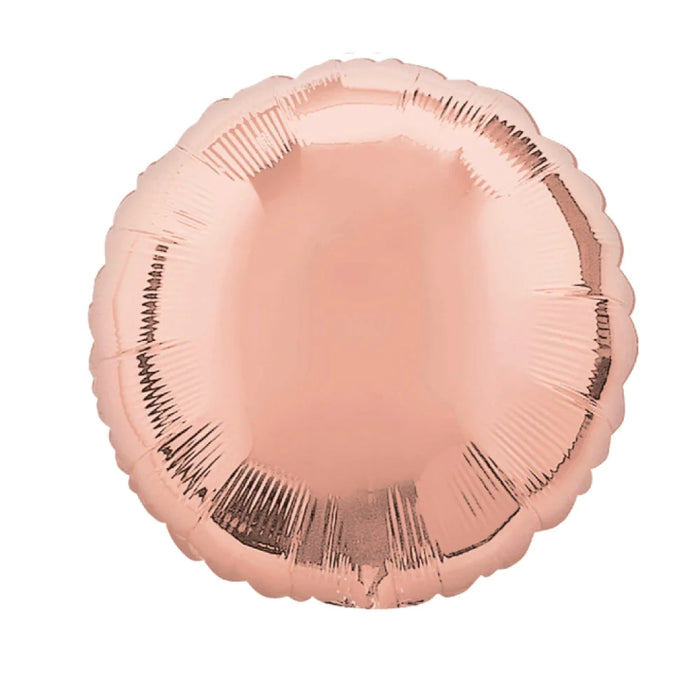 Globo Metalizado Redondo Dorado Rosa 18" Festella