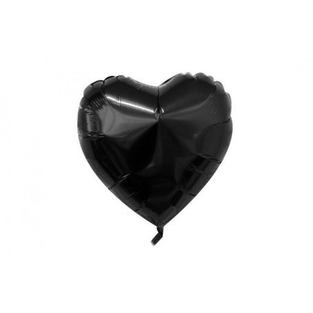 Globo Corazon Negro 5" X Unidad