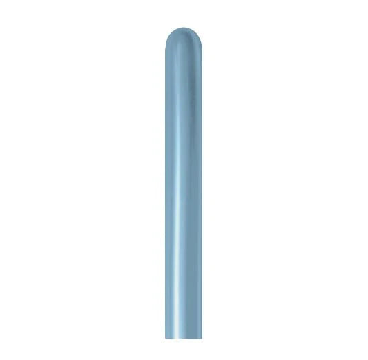 Globo Azul Artico Silk Tubito 260 x 20 Unidades Sempertex