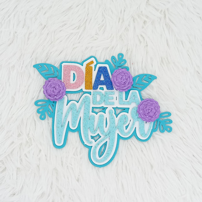 Pin Dia de la mujer Verde paq x 1