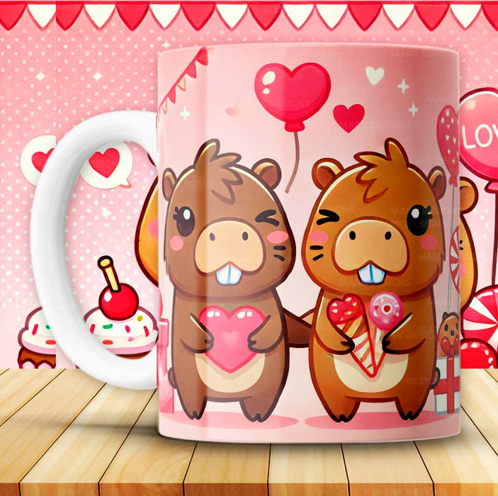 Mug San Valentin Capibara 11 Oz Ref. 45 x 1 Unidad