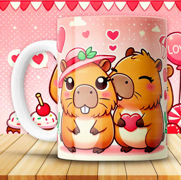 Mug San Valentin Capibara 11 Oz Ref. 41 x 1 Unidad