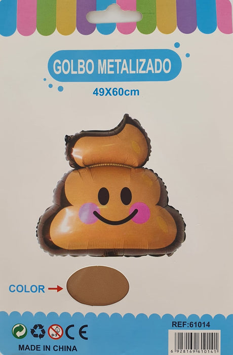 Globo Metalizado Figura Poop 23"