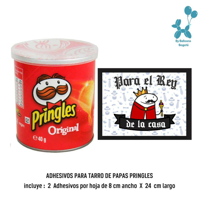 Stickers Adhesivos Para Papa Pringles Ref. 8 x 2 Unidades