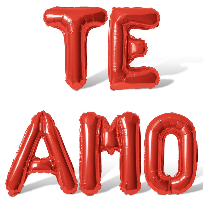 Globo Letrero Te Amo 18" Rojo