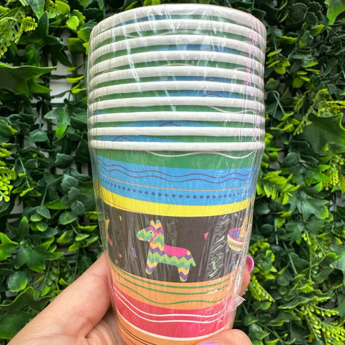 Vaso 9 Oz Fiesta Mexicana Sombrero X 10 Unidades