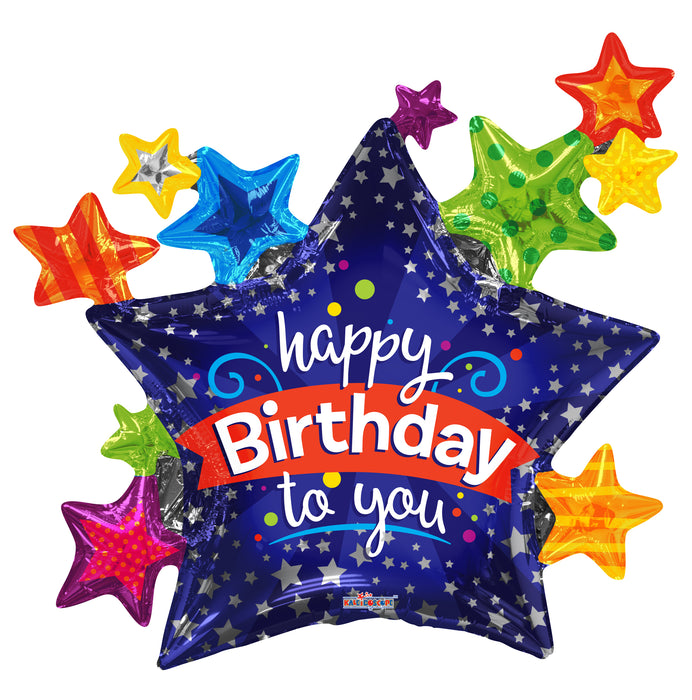 Globo Metalizado Jumbo Happy Birthday To You 36"