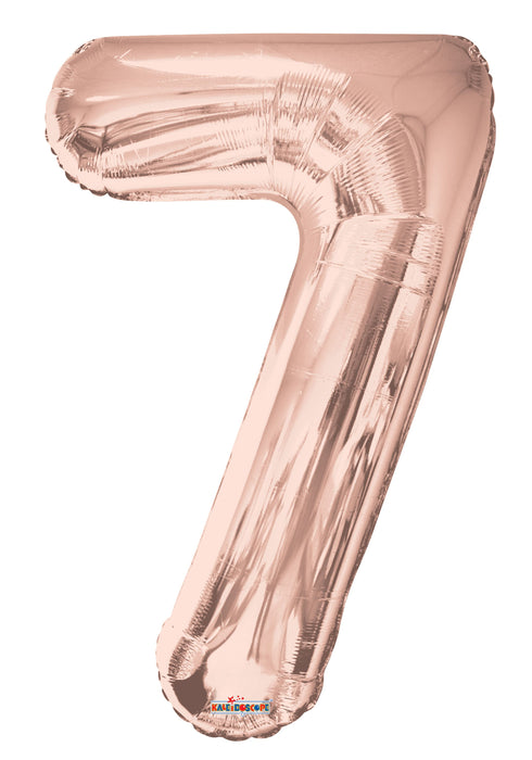 Globo Metalizado # 7 Rose Gold 34" Marca Conver Calidad Helio