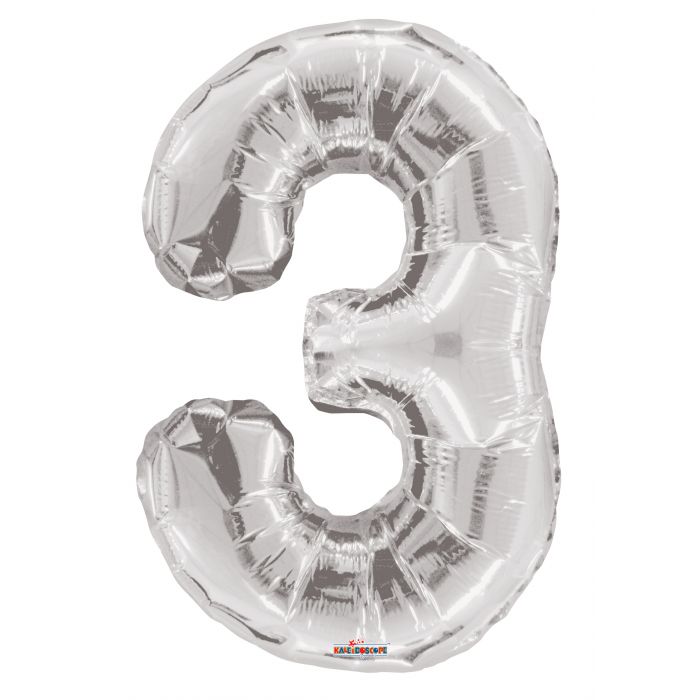 Globo Metalizado # 3 Plateado 32" Sempertex
