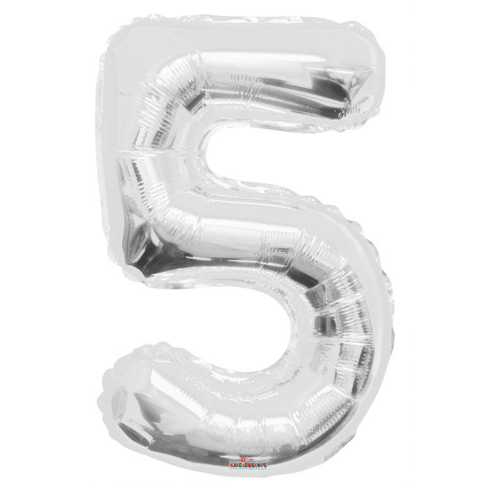Globo Metalizado # 5 Plateado 32"  Sempertex