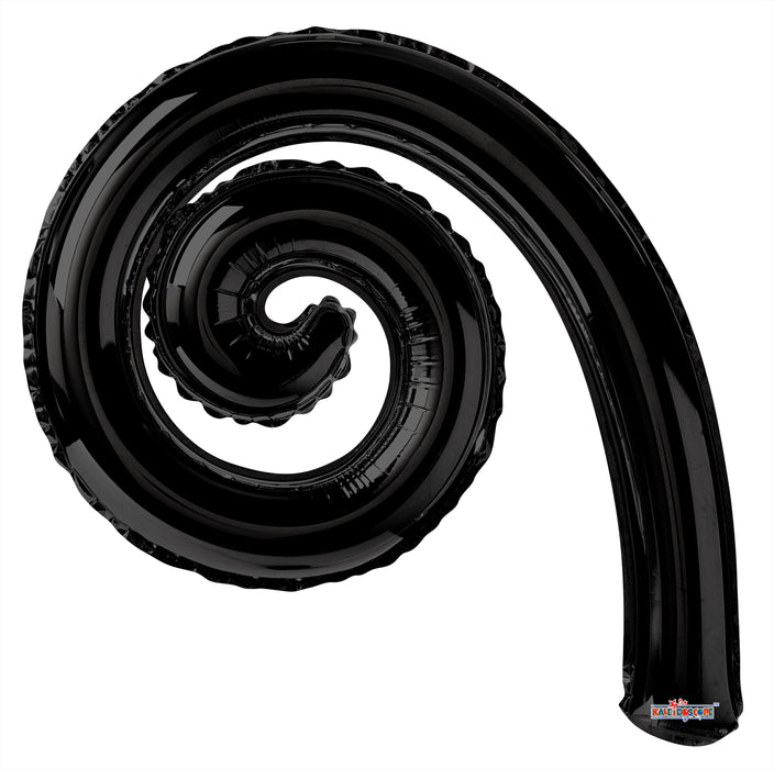 Globo Kurly Espiral Negro 14" Kaleidoskope