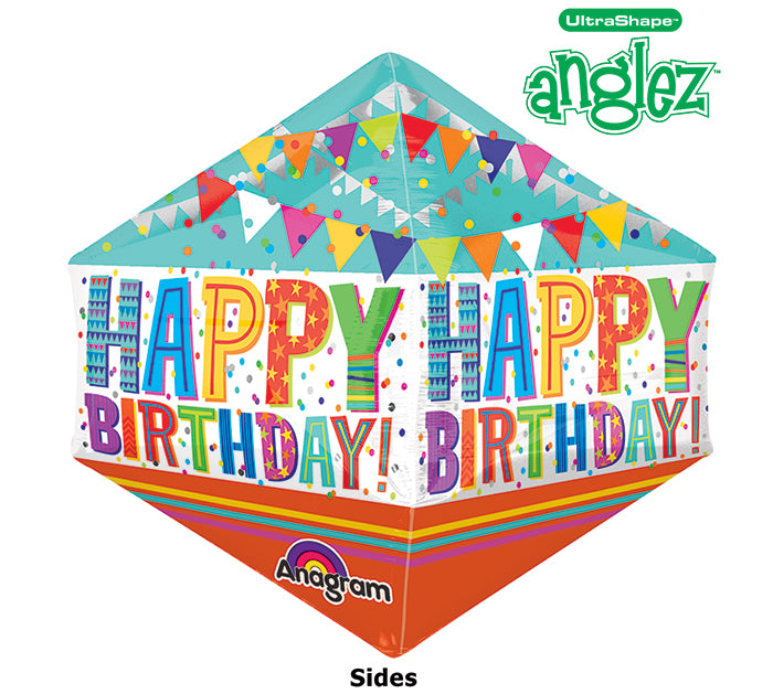 Globo Happy Birthday Anglez Anagram 17"