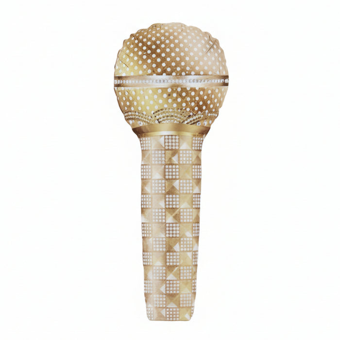 Globo  Foil microfono dorado 34" marca Festella