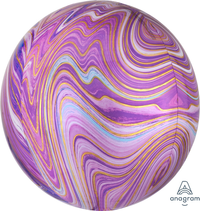 Globo Orbz Marblez Purpura 16"