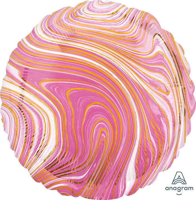 Globo Marblez Round 18"�  Rosado
