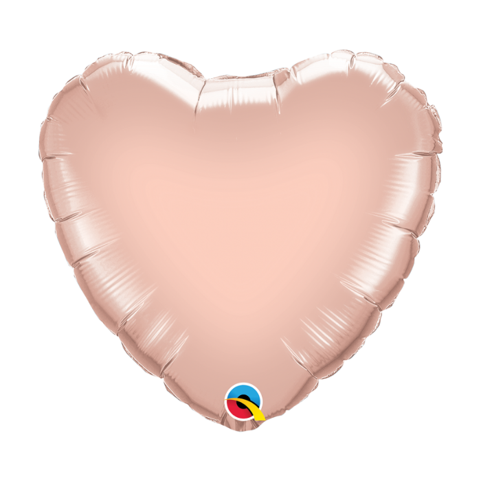 Globo Corazón 18" Qualatex Rose Gold