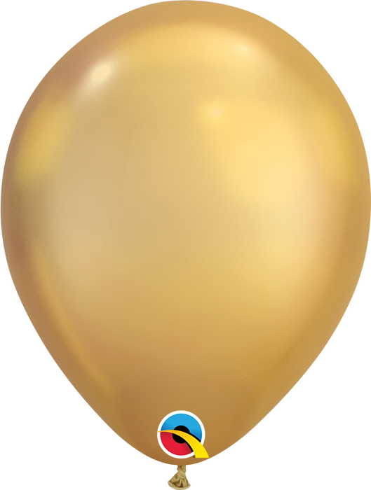 Globo Chrome Qualatex 11" X 100 Dorado