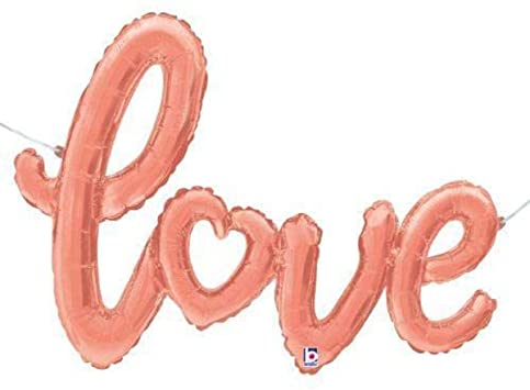 Globo Letrero Love Rose Gold 47" Betallic
