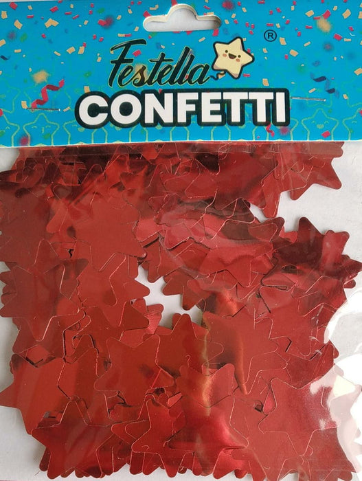 Confetti Para Globo Estrella  Roja