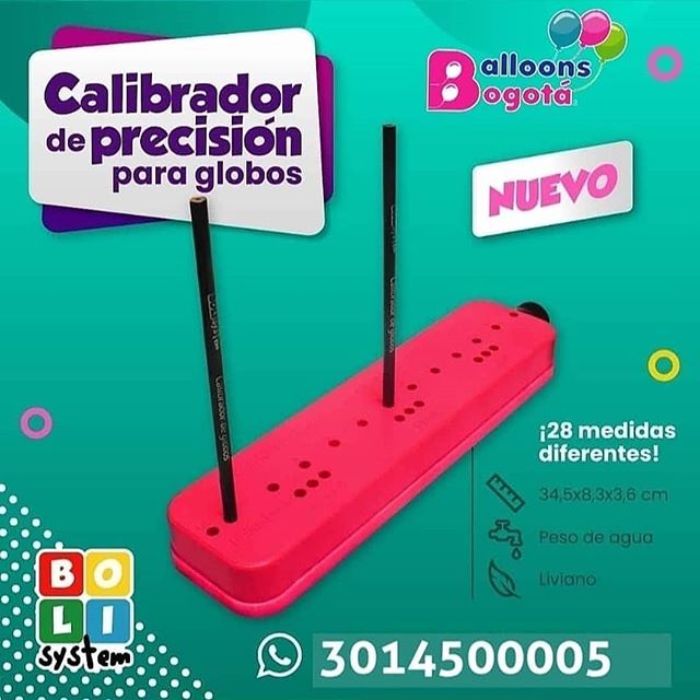 Calibrador De precisión Boliglobos Fucsia x 1 Unidad