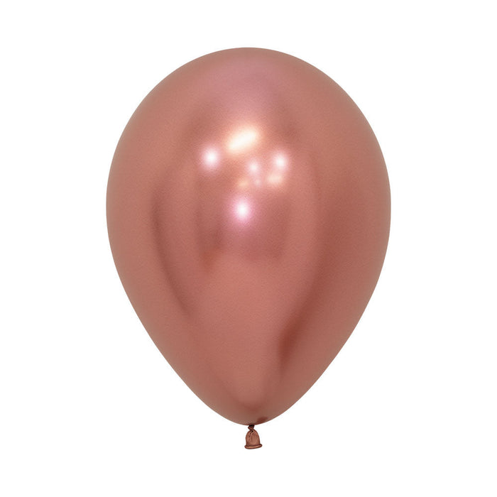 UNIDAD de globo Reflex R12 color Dorado Rosa X UNIDAD