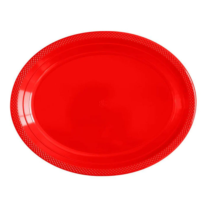 Bandeja Deluxe Oval Roja x 5 Unidades Sempertex
