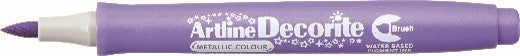 Marcador Artline Decorite Brush Metallic Purpura