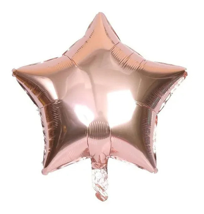 Globo Metalizado  Estrella 10" Dorado Rosa Festella x 1