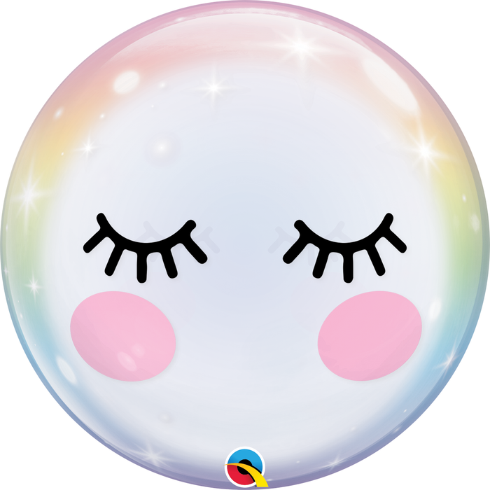 Globo Burbuja Qualatex pestañas 22" Ref. 16 X 1 Unidad