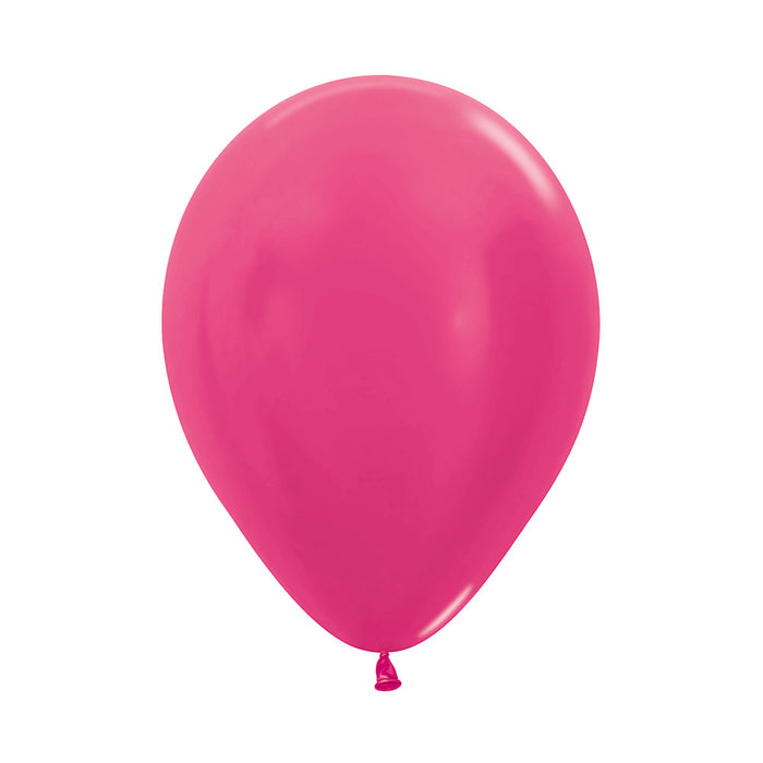 Globo Fucsia Metal R12 X 50 Unidades Sempertex