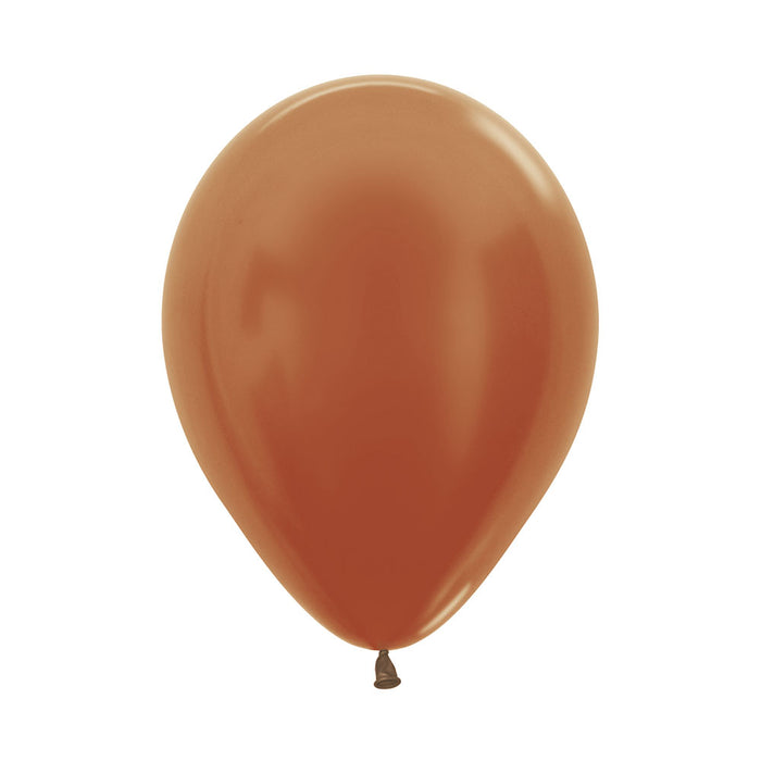 Globo Cobre Metal  R9 X 50 Unidades Sempertex