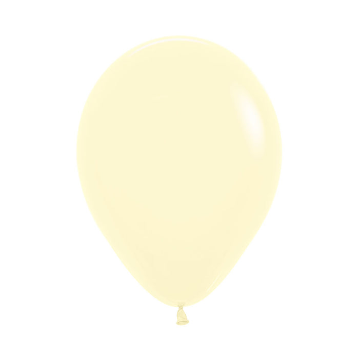 Globo Amarillo Pastel Mate R9 x 50 Unidades Sempertex