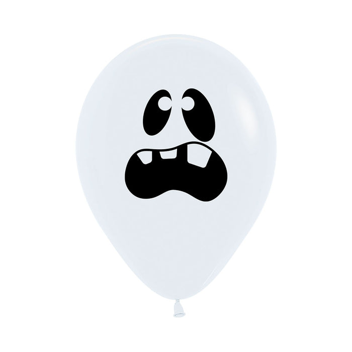 Globo Fashion Impreso Fantasmas Surtido Blanco y Negro R12 x 50 Unidades Sempertex