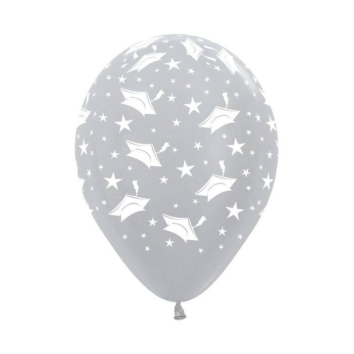 Globo Satin Plata Infinity Grado R12 x 12 Unidades Sempertex