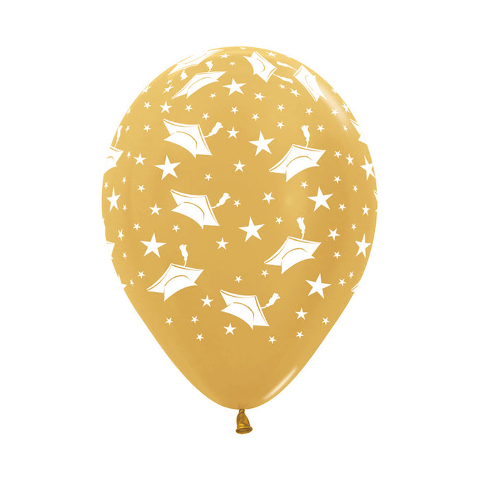 Globo Metal Dorado Infinity Grado R12 x 12 Unidades Sempertex