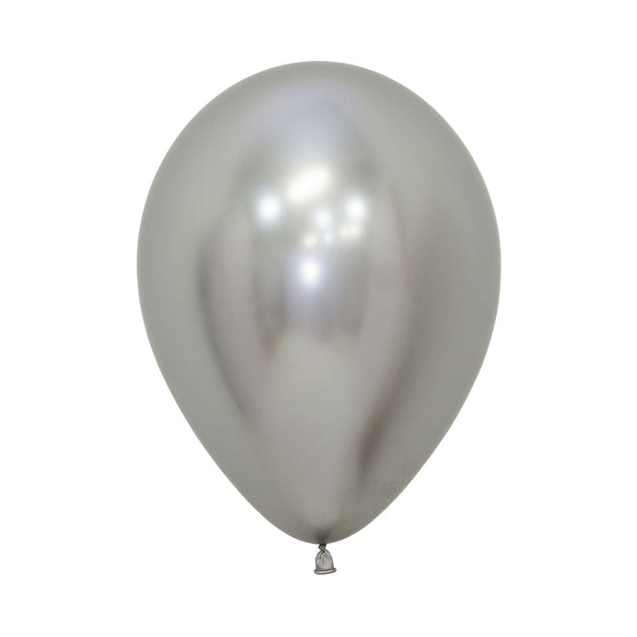 UNIDAD de globo Reflex R12 color Plateado X UNIDAD Sempertex